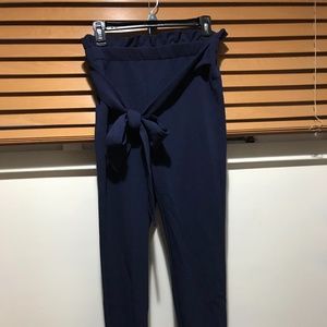 Navy high waisted dress pants